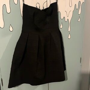 Black strapless dress
